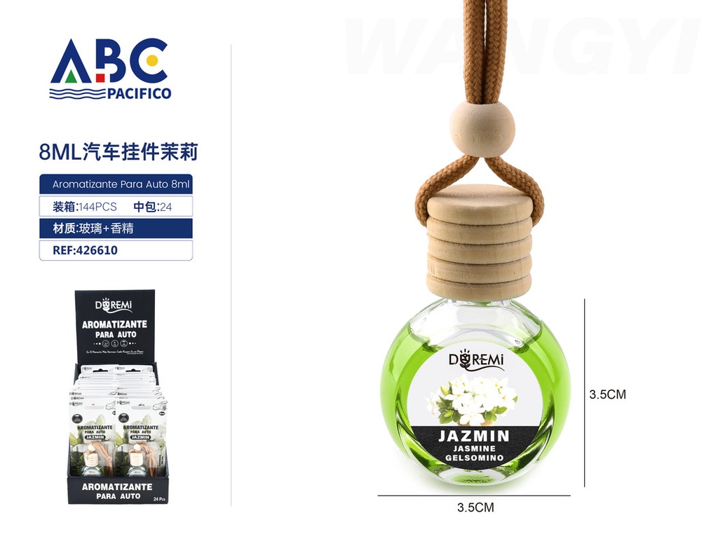 Aromatizante de coche de 8 ml jazmín jazmín