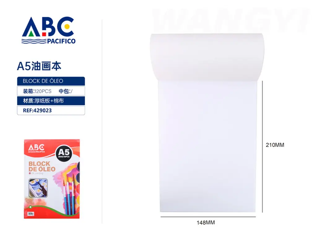 Block de óleo, a5 280gr/10