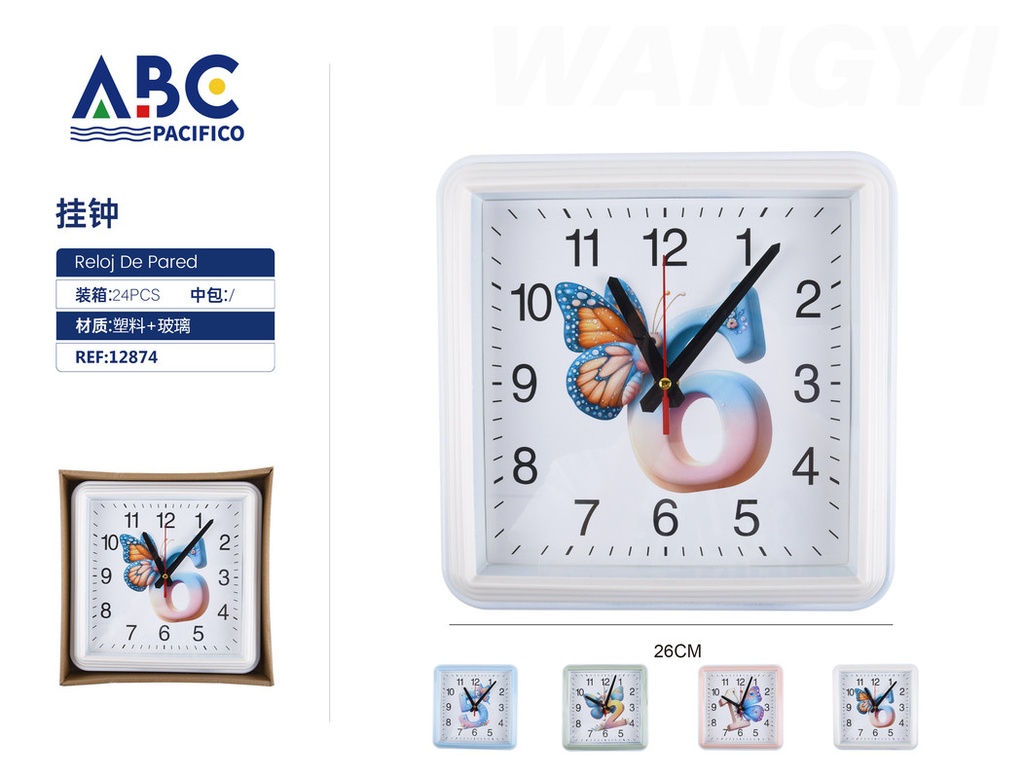 Reloj de pared con diseño 26cm