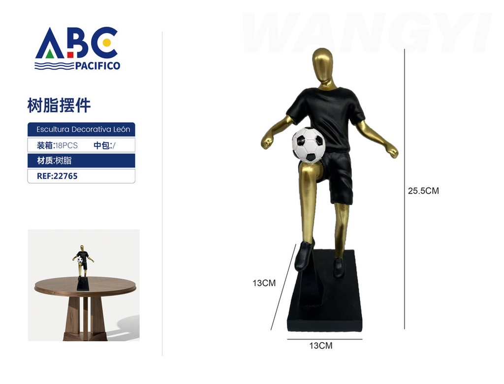 Escultura decorativa futbolista 1, 13*25.5*13cm