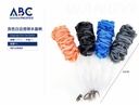 Esponja para ducha de colores oscuros con mango transparente 44cm