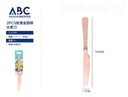 Cuchillo de fruta con mango redondo color oro rosa, set de 3 piezas