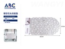 Tapete ovalado de plástico para baño blanco 37*68cm