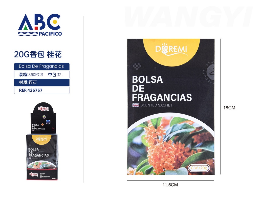 Sobre aromatizante de 20g, osmanthus
