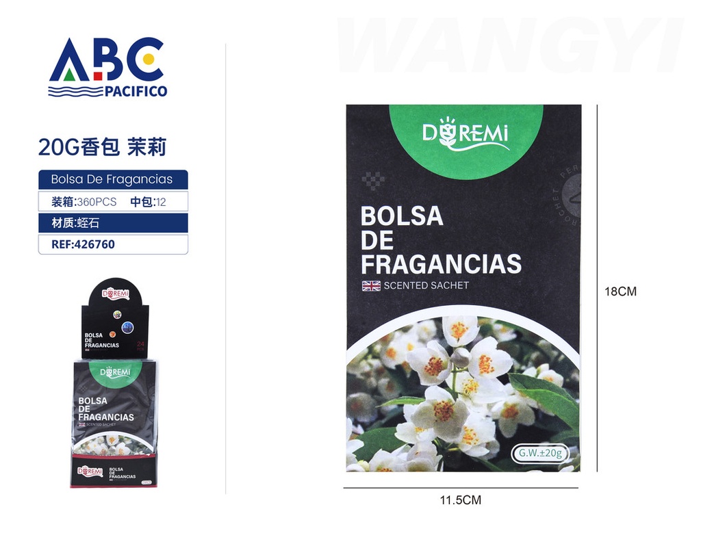 Sobre aromatizante de 20g, jazmín