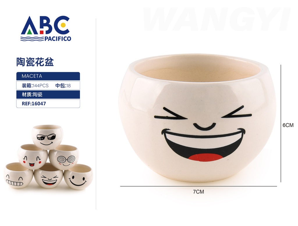 Maceta con diseño de cerámica 7*6 cm