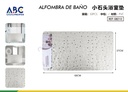 Tapete de baño de piedra pequeña blanco 37*68cm