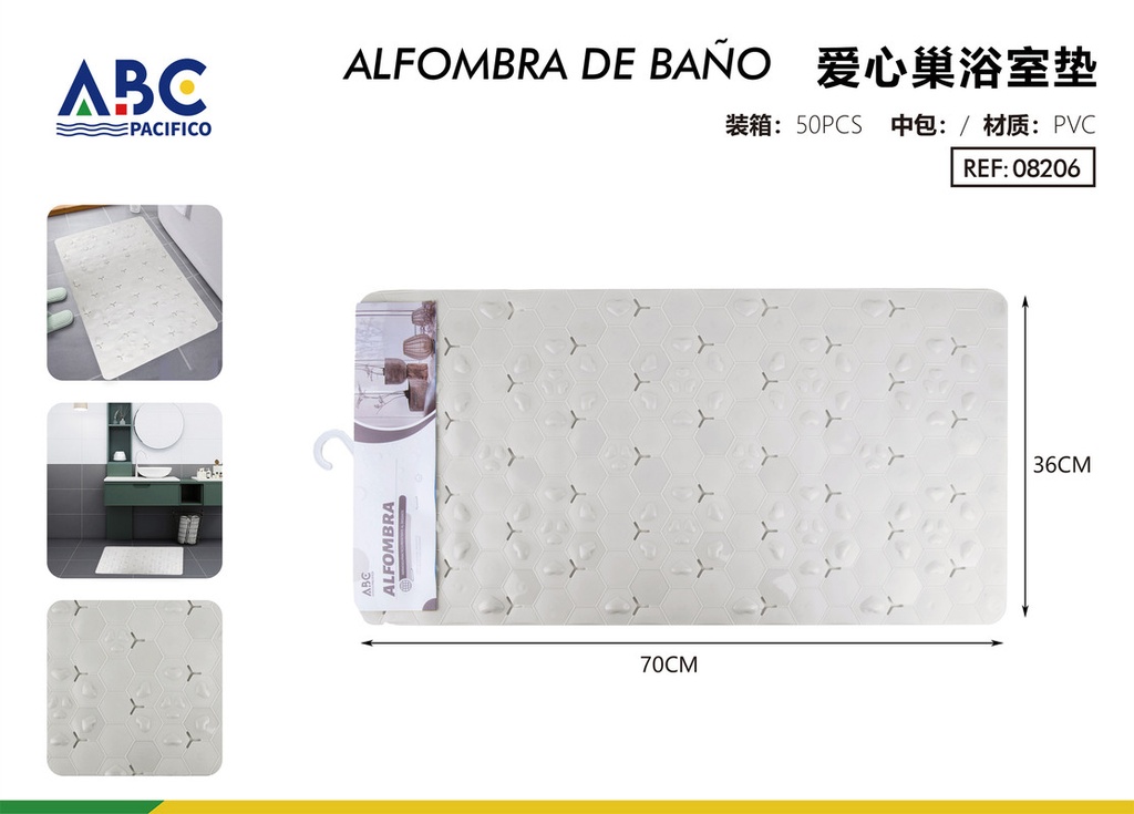 Tapete de baño Love Nest blanco 36 * 70 cm