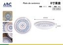 Plato de cerámica 8"