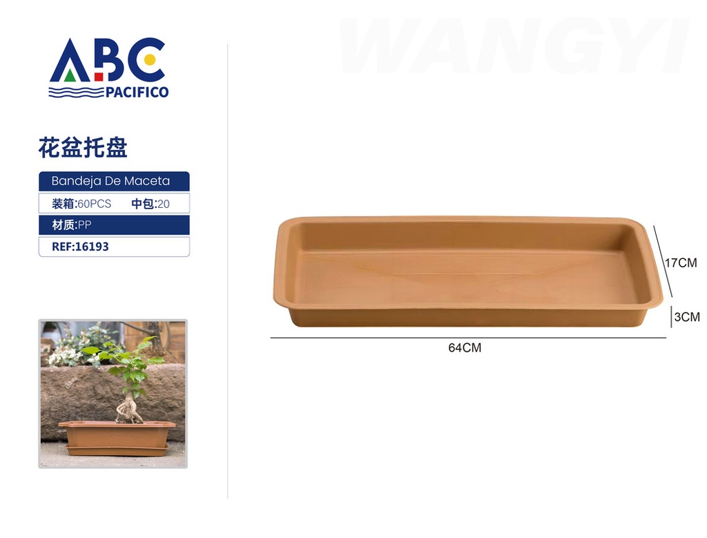 Bandeja para macetas 64*17*3cm