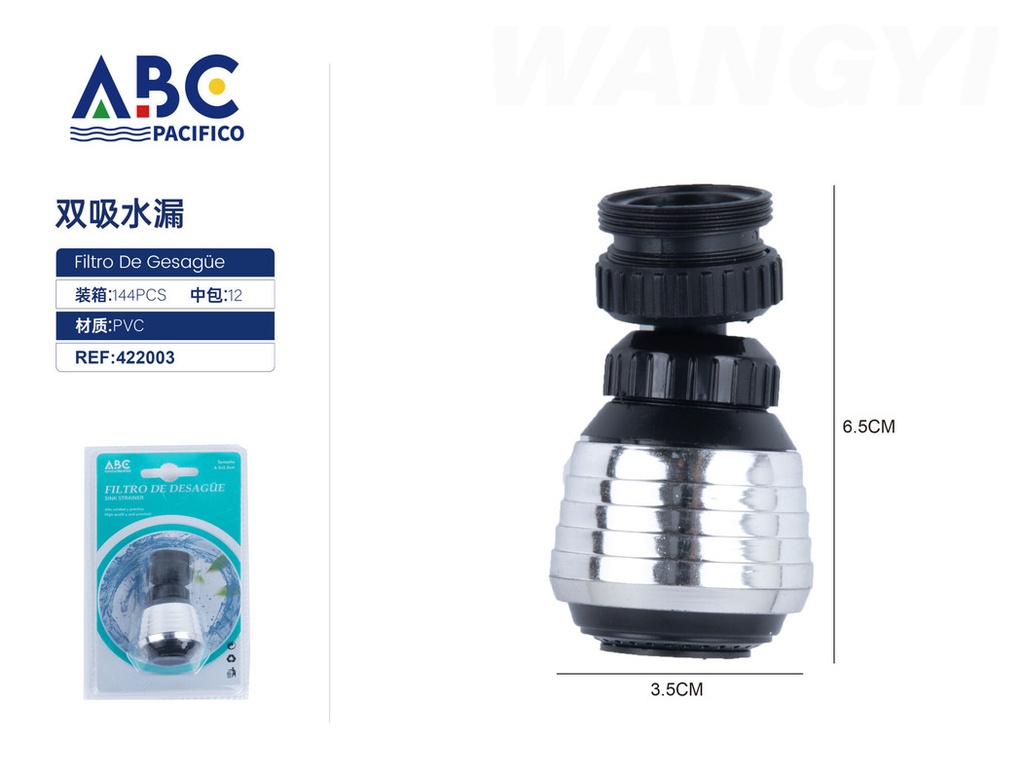 Filtro de doble succión para llave de agua 6.5*3.5cm