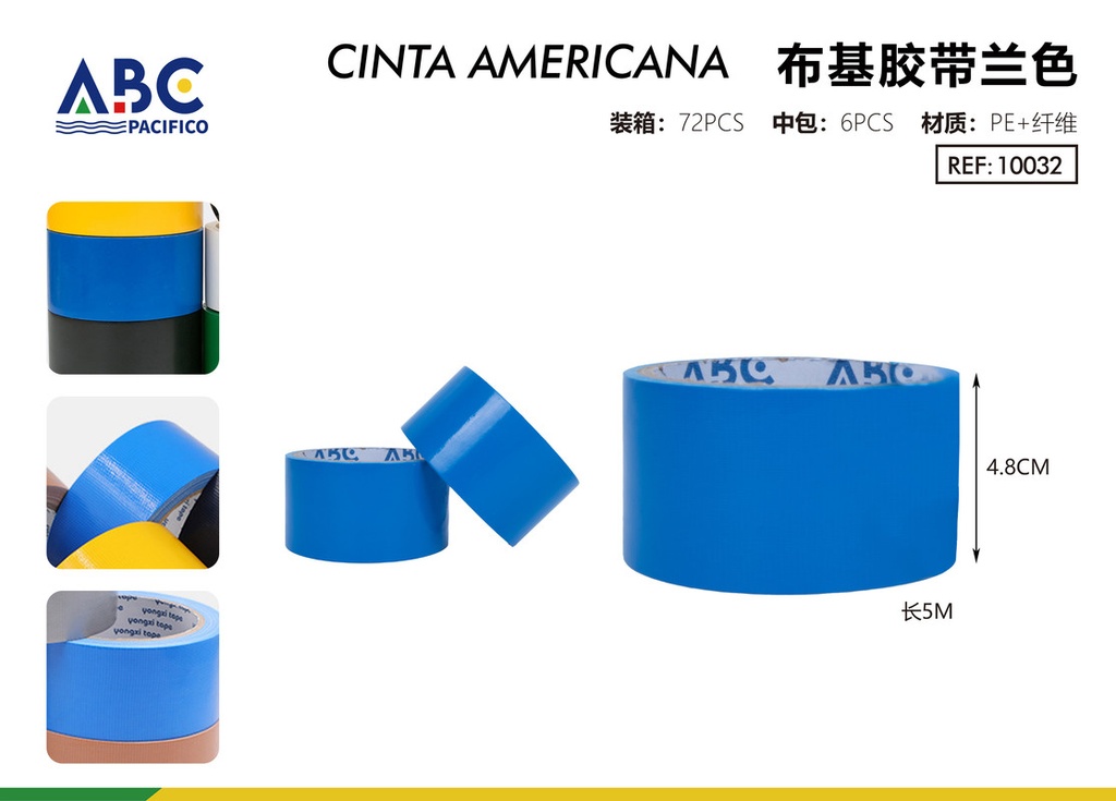 Cinta adhesiva americana azul 4.8*5