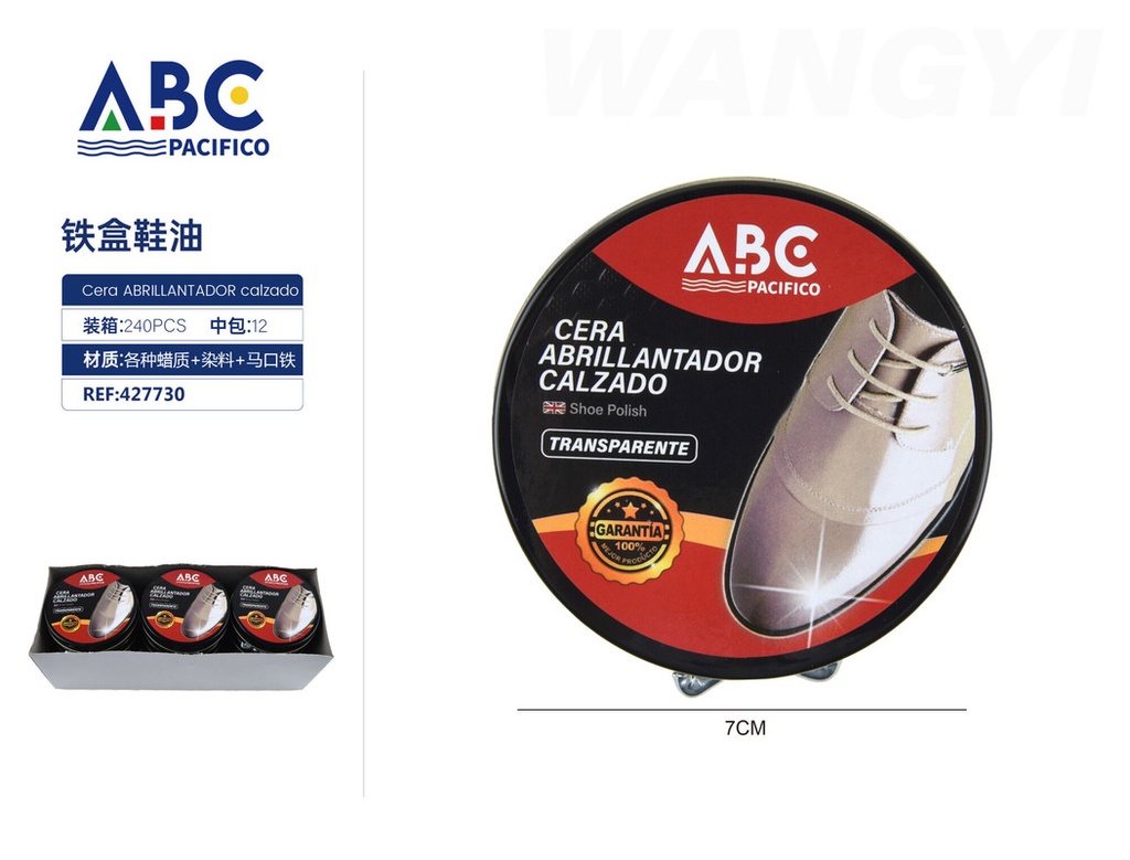 Cera, abrillantador de calzado
