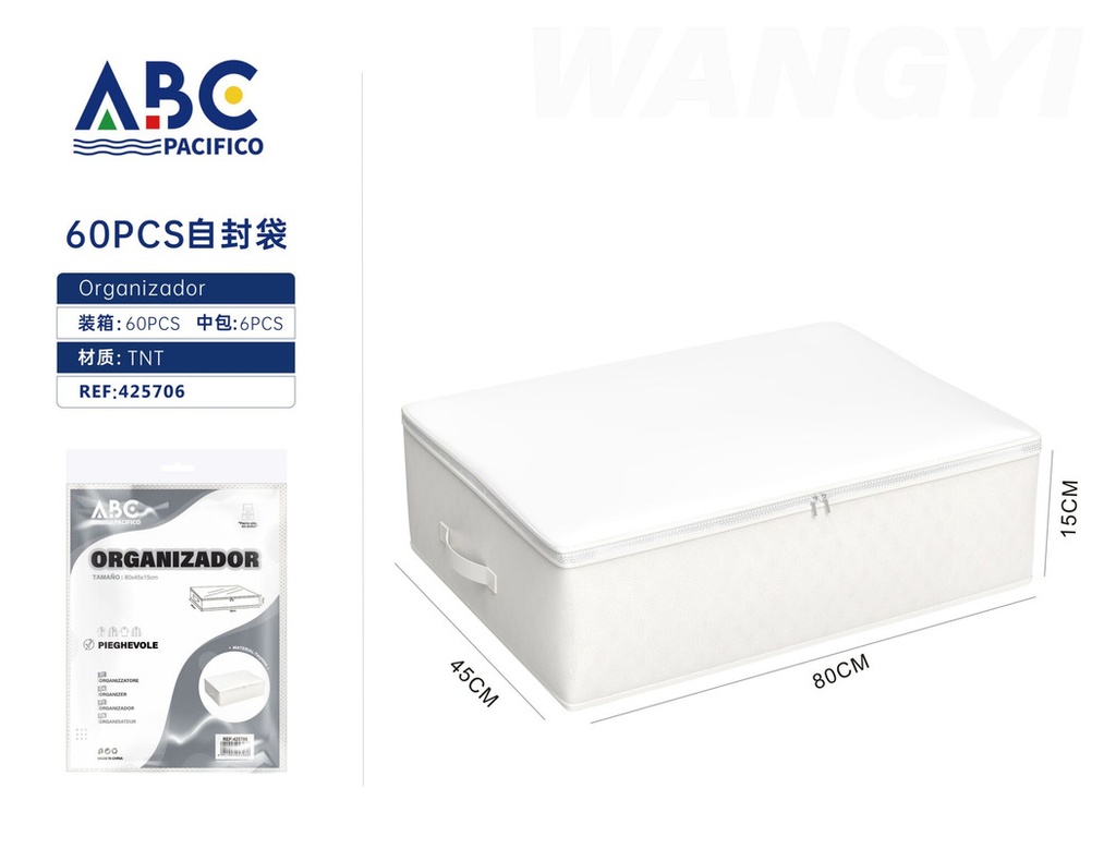 Organizador para ropa en color blanco, 80*45*15cm