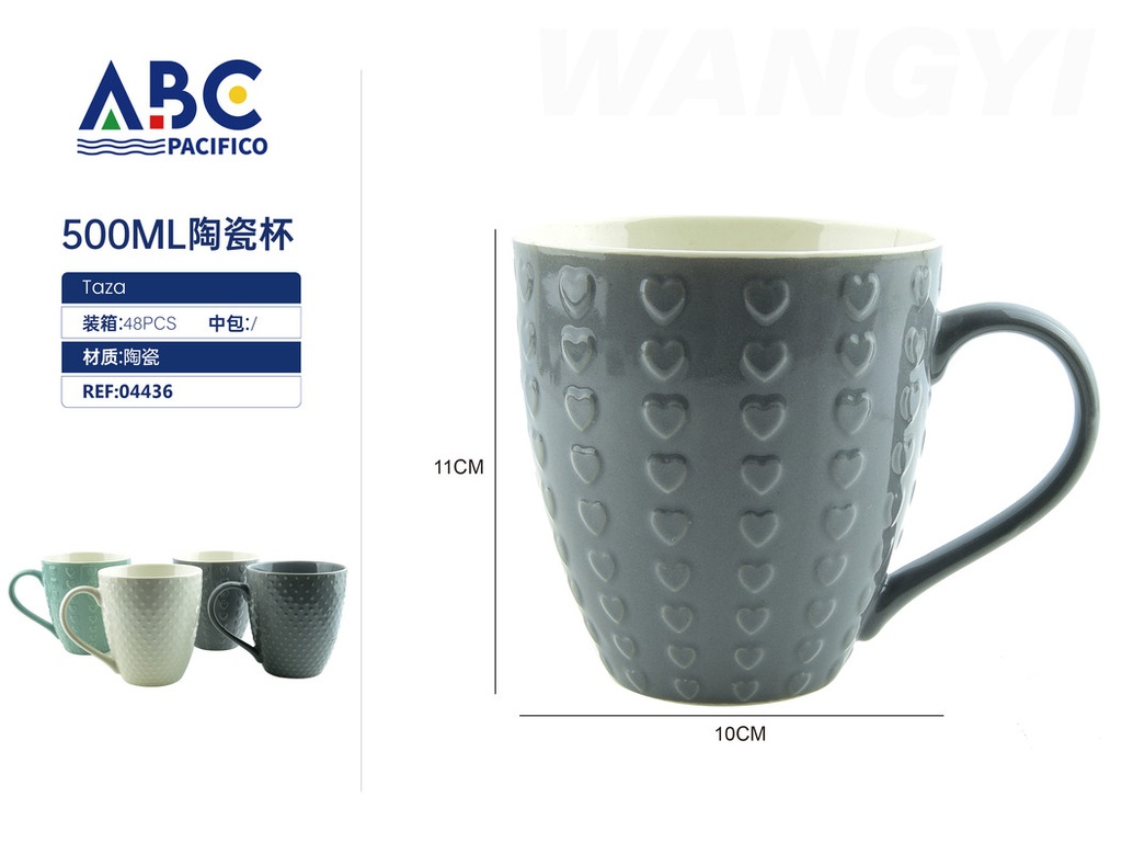 [04436] Taza de cerámica en relieve 500 ml
