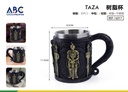 Taza de acero inoxidable con cubierta de resina 400ml