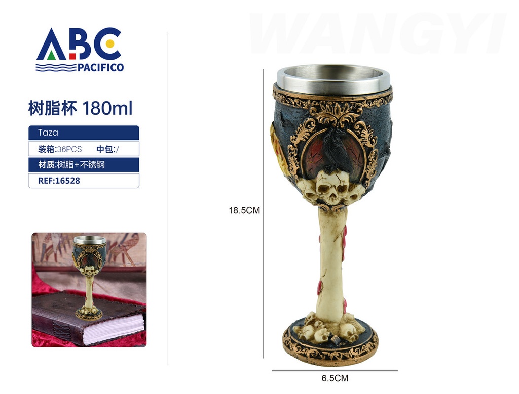 Copa de acero inoxidable con cubierta de resina 180ml