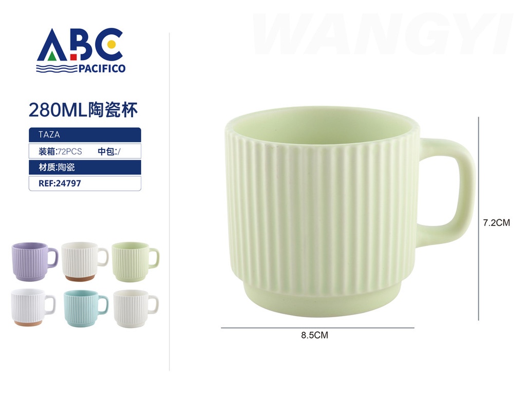 Taza de cerámica de 280 ml 8.5 * 7.2