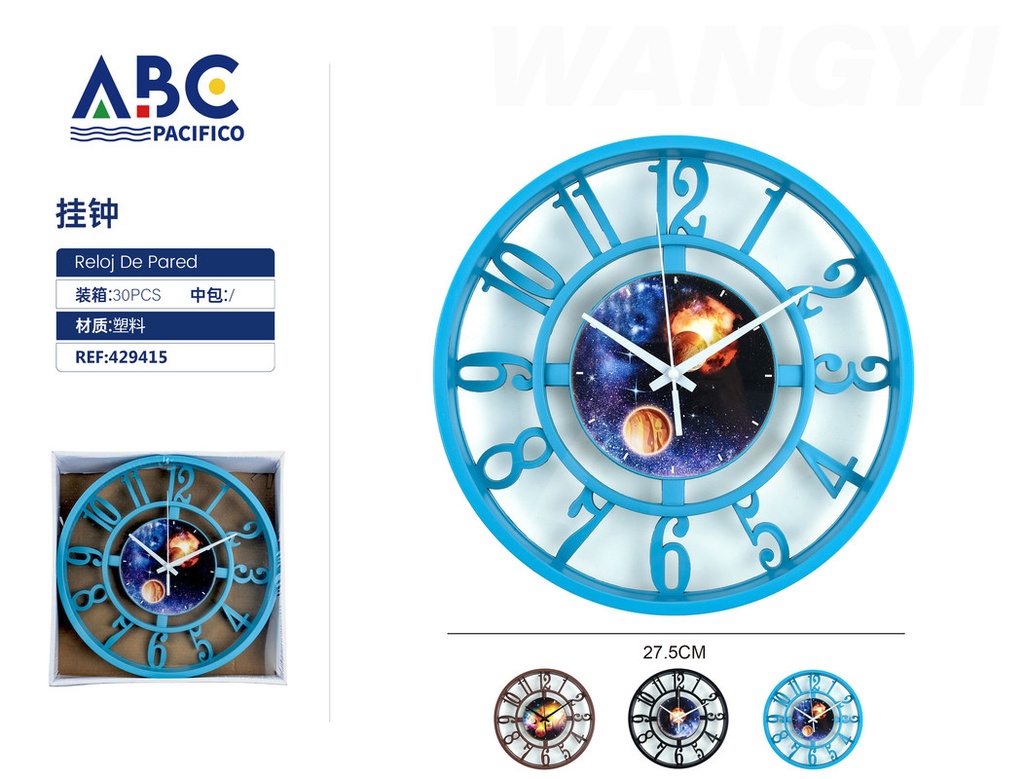 Reloj de pared con diseño 27.5cm