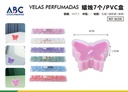 Vela perfumada chica en forma de mariposa 7pzs 4*1.7cm