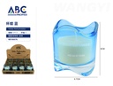 Vela perfumada en vaso con relieve color azul 6.7*8cm