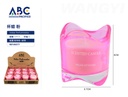 Vela perfumada en vaso con relieve color rosa 6.7*8cm