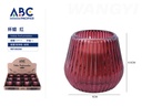Vela perfumada en vaso con relieve color roja 5*6.5cm