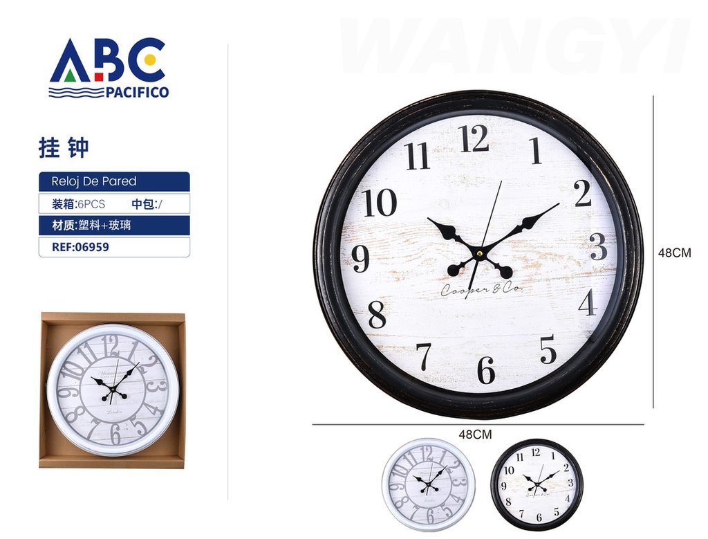 Reloj de pared con diseño 48cm