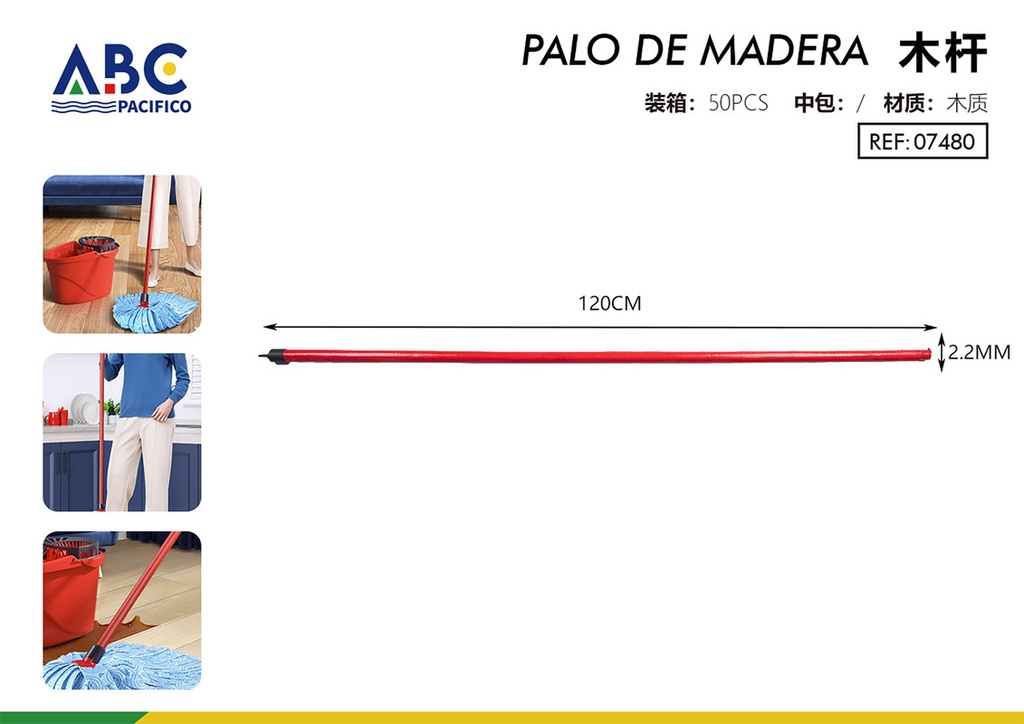 Poste de madera 120cm