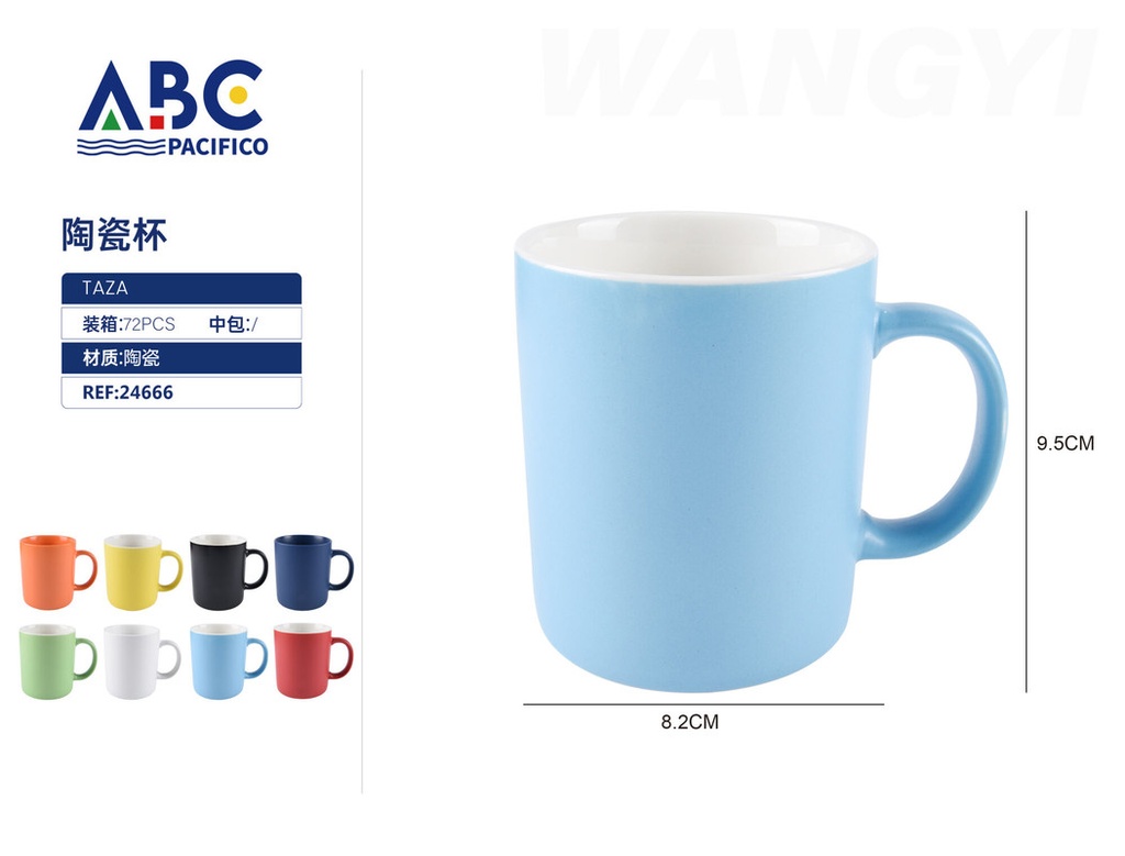Taza de cerámica de 340ml, 8.2*9.5 cm