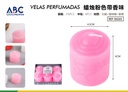 Vela rosa con fragancia