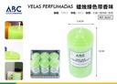 Vela verde con fragancia