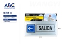 Señal de salida  9*20cm
