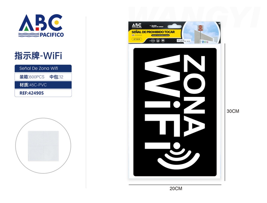 Señal de zona wifi  20*30cm