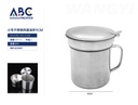 Vaso pequeño con tapa en acero inoxidable, 9cm