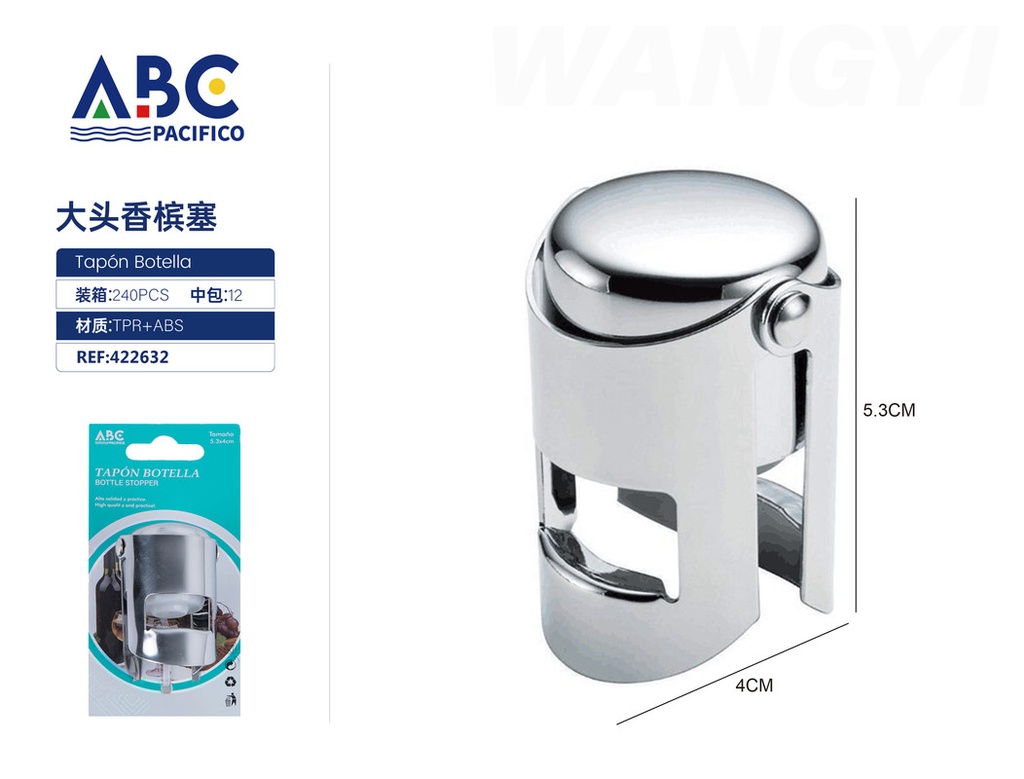 Tapón de acero inoxidable para botella 5.3*4cm