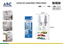 Rack multiusos con 8 ganchos dobles y 4 niveles 155*60cm