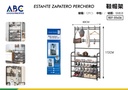 Rack multiusos con 8 ganchos dobles y 4 niveles 172*80cm