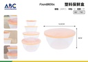 Fiambrera de plástico con tapa para almacenaje 14.5*6cm paquete 12 piezas