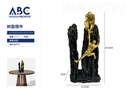 Escultura decorativa en resina, 12.3*8*25.5cm
