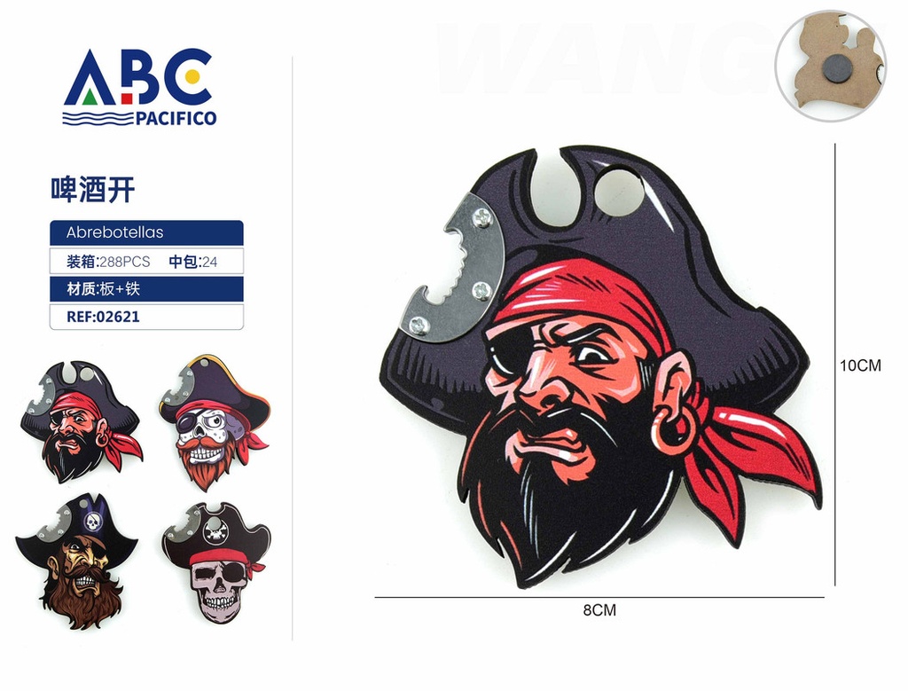 Destapador en forma de pirata