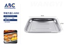 Charola rectangular de acero inoxidable 36*27*4.8 cm