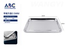 Charola rectangular de acero inoxidable 45*35*2 cm