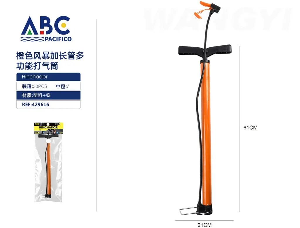 [429616] Bomba de aire multifuncional en color naranja con manguera de 61cm,.webp