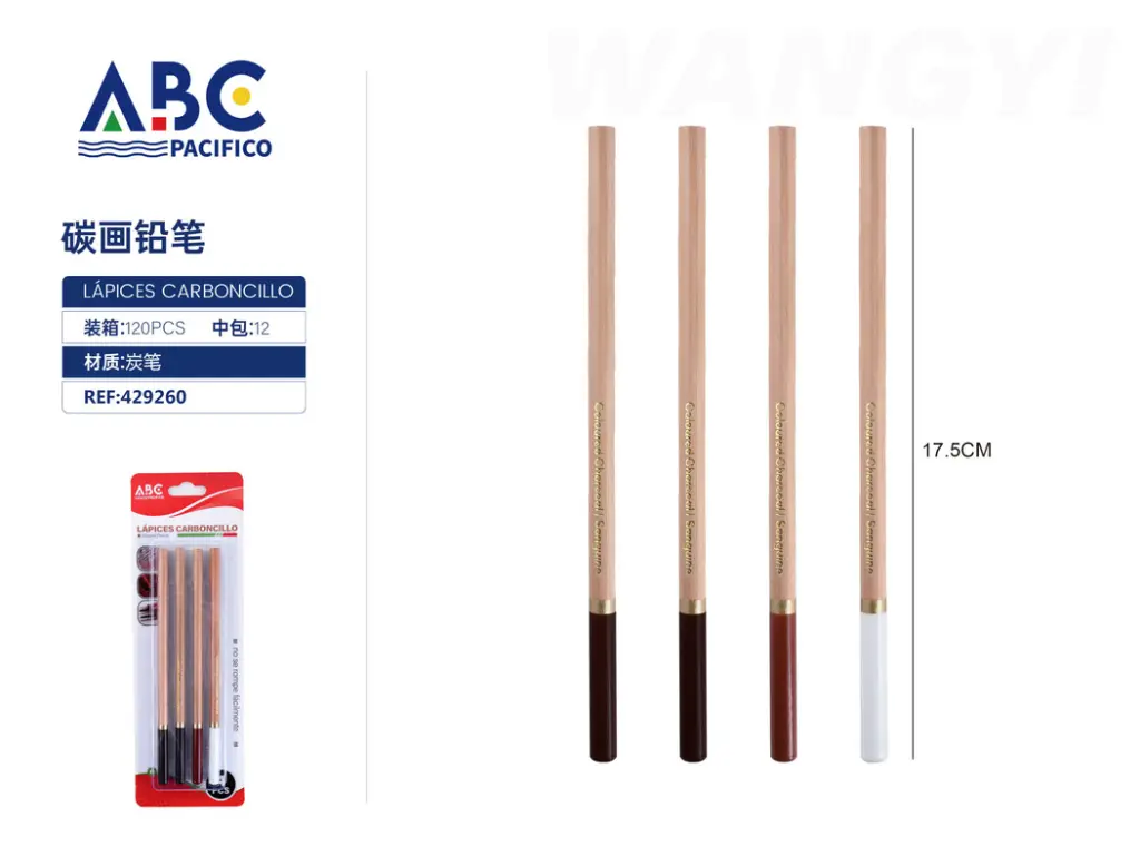 [429260] Lápices carboncillo juego de 4 lápices de colores de 17.webp