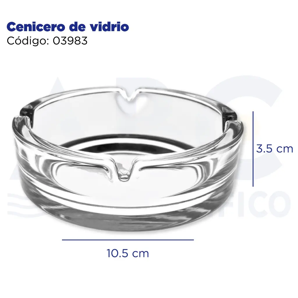 Cenicero de vidrio