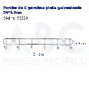 Percha de 6 ganchos plata galvanizada 34*5.5cm