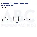 Perchas de metal con 6 ganchos en color negro