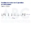 Perchas de metal con 8 ganchos en color negro