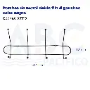 Perchas de metal doble fila 4 ganchos color negro